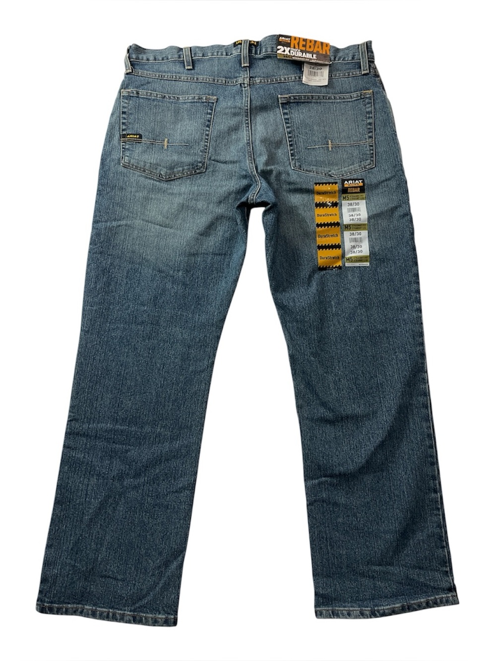 Ariat Rebar M5 Straight Fit Straight Leg Men's Jeans 38x30 DuraStretch Workwear - Picture 3 of 7